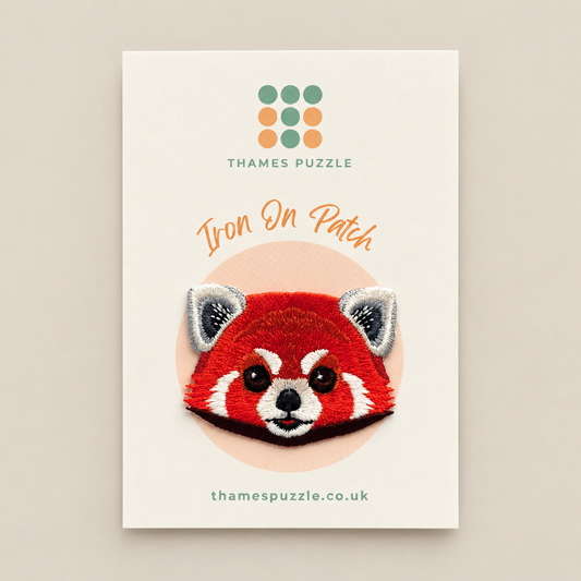 Red Panda Embroidered Iron-On Patch