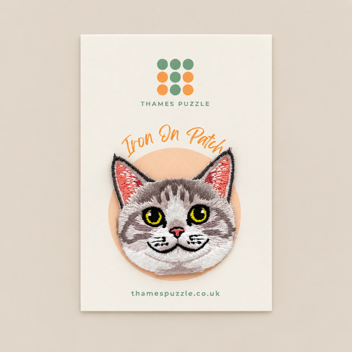 American Shorthair Cat Embroidered Iron-On Patch