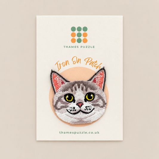 American Shorthair Cat Embroidered Iron-On Patch