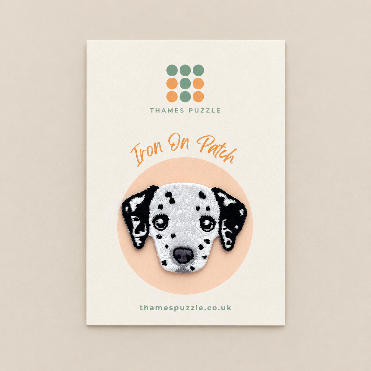 Dalmatian Dog Embroidered Iron-On Patch