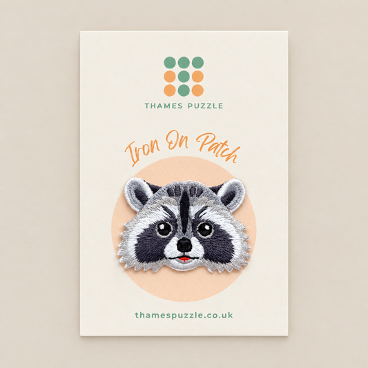 Raccoon Embroidered Iron-On Patch