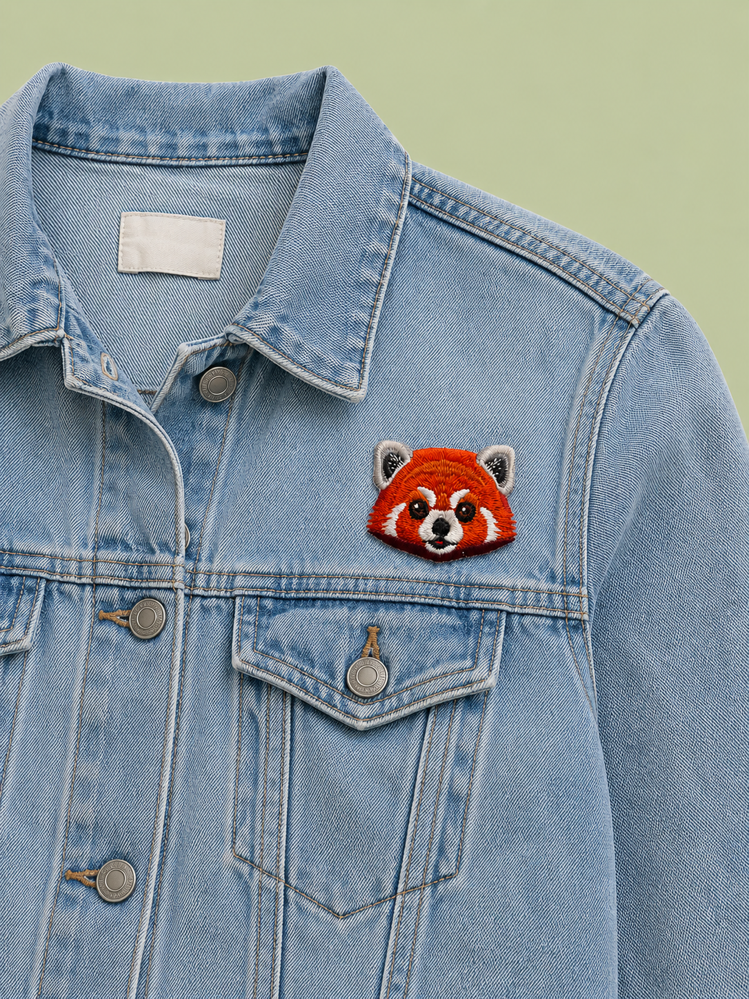 Red Panda Embroidered Iron-On Patch