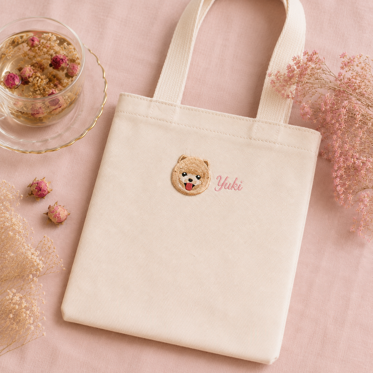 Pomeranian Dog Embroidered Iron-On Patch