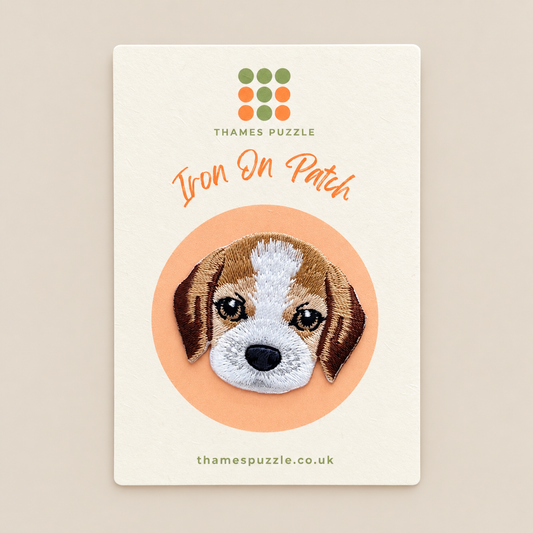 Beagle Dog Embroidered Iron-On Patch