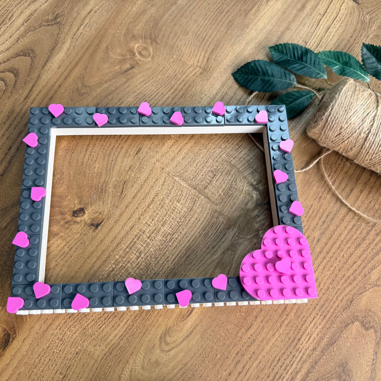 Grey & Pink Heart Picture Frame Building Kit